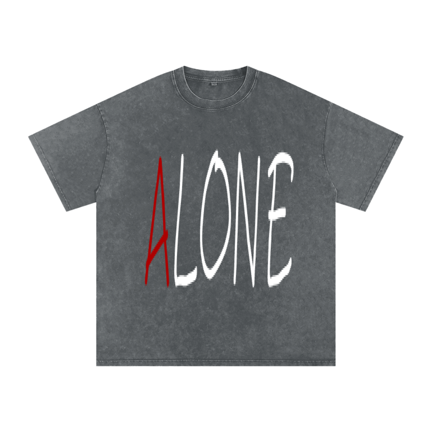 Snow Washed Oversized Cotton T-Shirt
